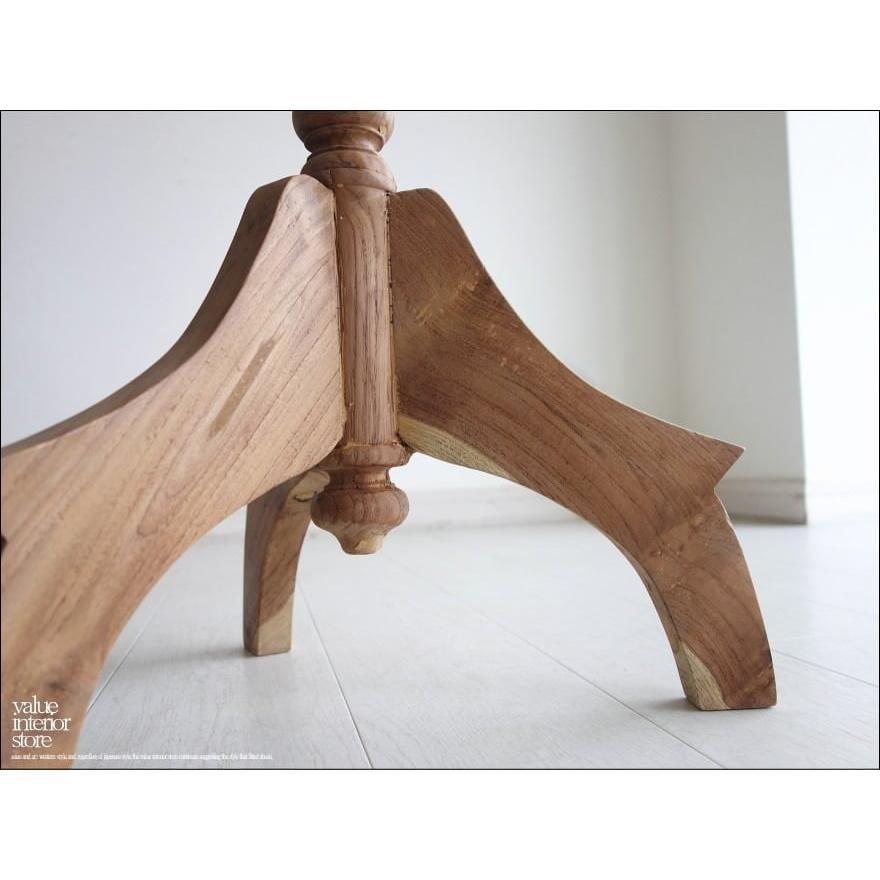 チーク総無垢材 サイドテーブルANQN カフェテーブル コーヒーテーブル 花台 飾り棚 新品 プランツスタンド ナチュラル 銘木家具 送料無料 |  | 03