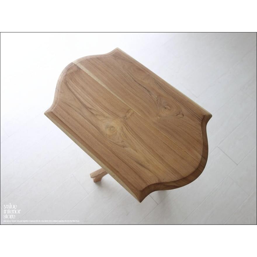 チーク総無垢材 サイドテーブルANQN カフェテーブル コーヒーテーブル 花台 飾り棚 新品 プランツスタンド ナチュラル 銘木家具 送料無料 |  | 07