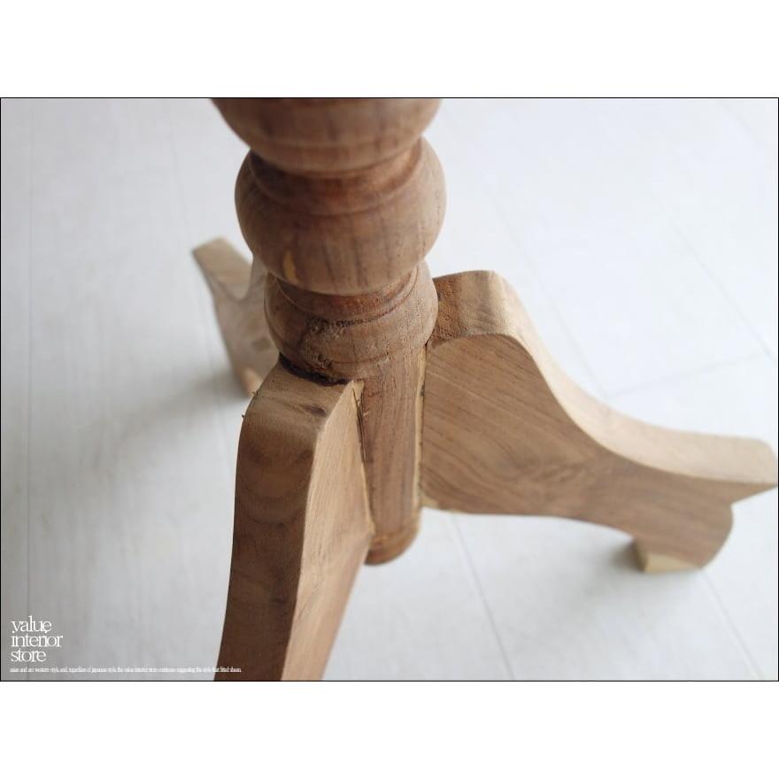 チーク総無垢材 サイドテーブルANQN カフェテーブル コーヒーテーブル 花台 飾り棚 新品 プランツスタンド ナチュラル 銘木家具 送料無料 |  | 08