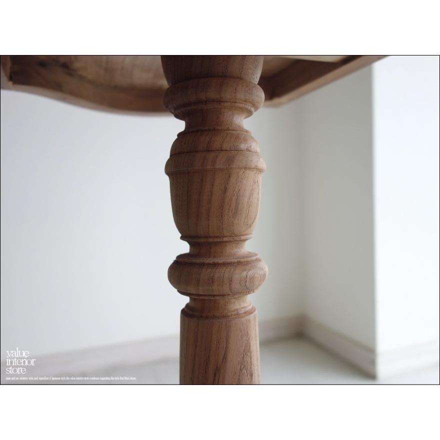 チーク総無垢材 サイドテーブルANQN カフェテーブル コーヒーテーブル 花台 飾り棚 新品 プランツスタンド ナチュラル 銘木家具 送料無料 |  | 09