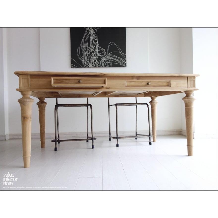 チーク総無垢 ダイニングテーブルREA 食卓テーブル デスク 手作り 机 シンプル 新品 ナチュラル 送料無料 世界三大銘木 W150×D90cm | 