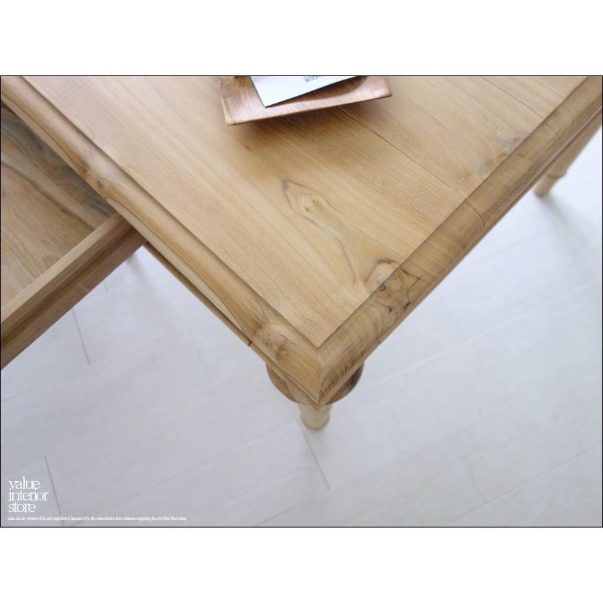 チーク総無垢 ダイニングテーブルREA 食卓テーブル デスク 手作り 机 シンプル 新品 ナチュラル 送料無料 世界三大銘木 W150×D90cm |  | 10
