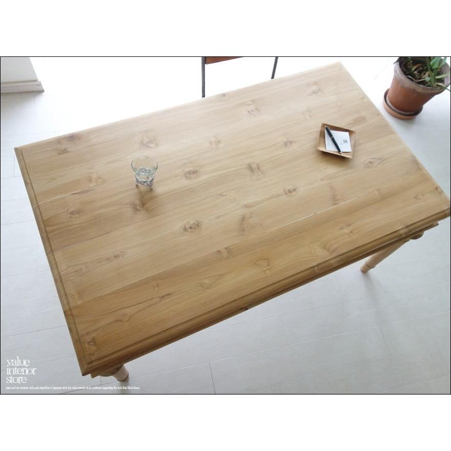 チーク総無垢 ダイニングテーブルREA 食卓テーブル デスク 手作り 机 シンプル 新品 ナチュラル 送料無料 世界三大銘木 W150×D90cm |  | 12