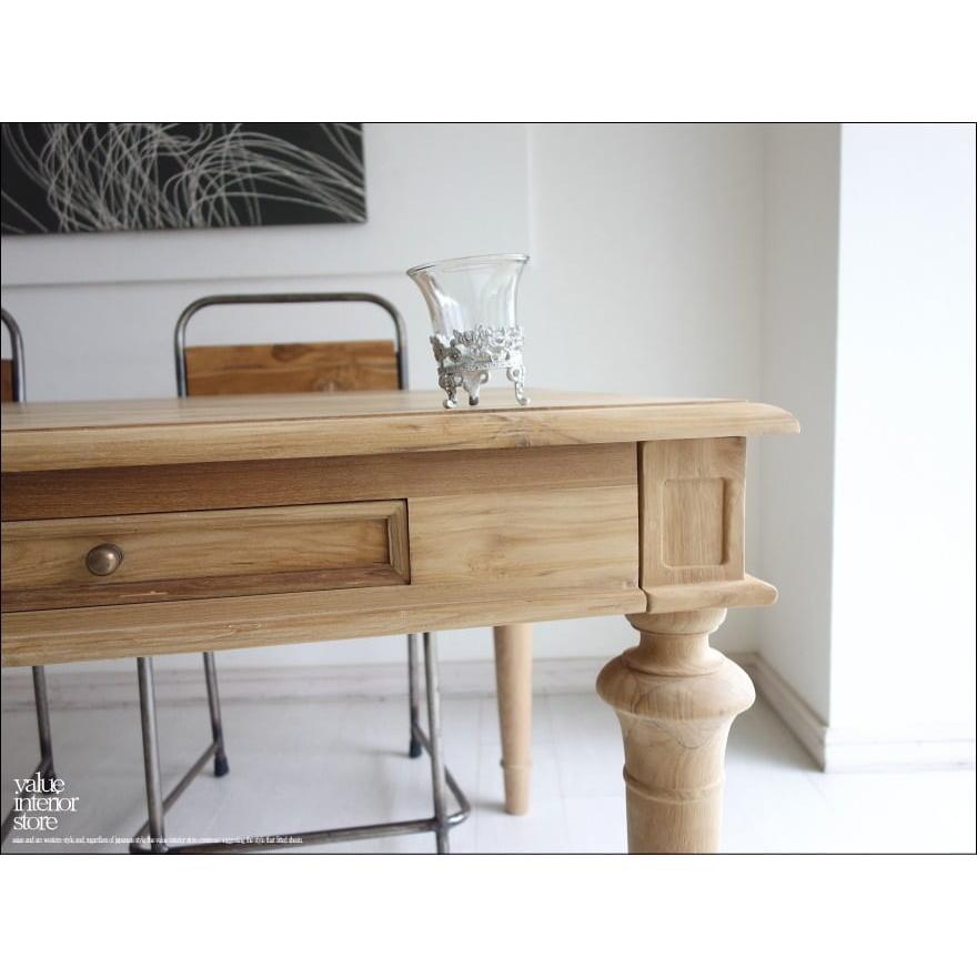 チーク総無垢 ダイニングテーブルREA 食卓テーブル デスク 手作り 机 シンプル 新品 ナチュラル 送料無料 世界三大銘木 W150×D90cm |  | 02