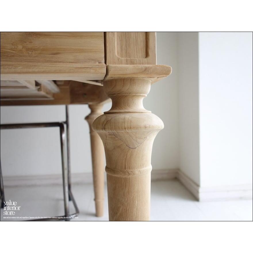 チーク総無垢 ダイニングテーブルREA 食卓テーブル デスク 手作り 机 シンプル 新品 ナチュラル 送料無料 世界三大銘木 W150×D90cm |  | 05