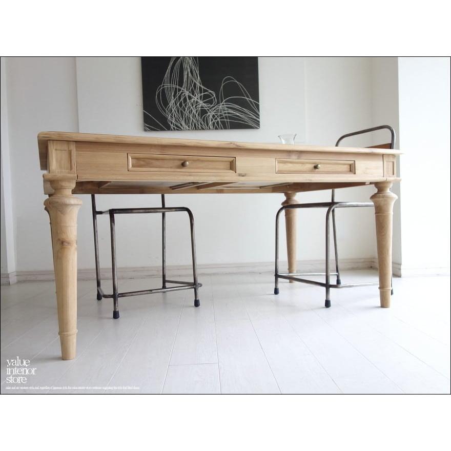 チーク総無垢 ダイニングテーブルREA 食卓テーブル デスク 手作り 机 シンプル 新品 ナチュラル 送料無料 世界三大銘木 W150×D90cm |  | 08