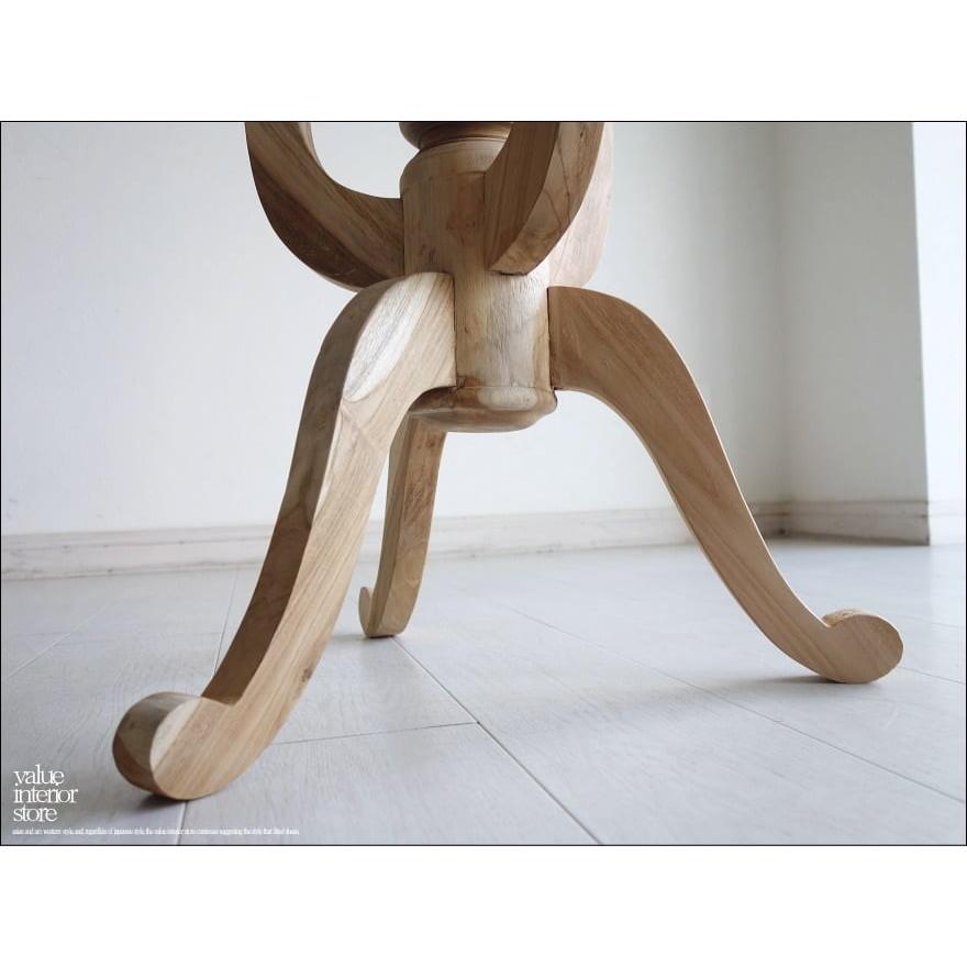 チーク総無垢材 サイドテーブルAN カフェテーブル 机 コーヒーテーブル 円形 新品 ナチュラル 素朴天然素材 総無垢 銘木家具 送料無料 |  | 07