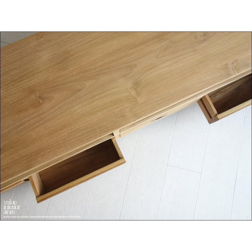 無垢材 テレビ台4drN テレビボード ナチュラル ローボード AVボード チーク材 TVボード 和 真鍮金物 世界三大銘木 新品 幅145cm |  | 05