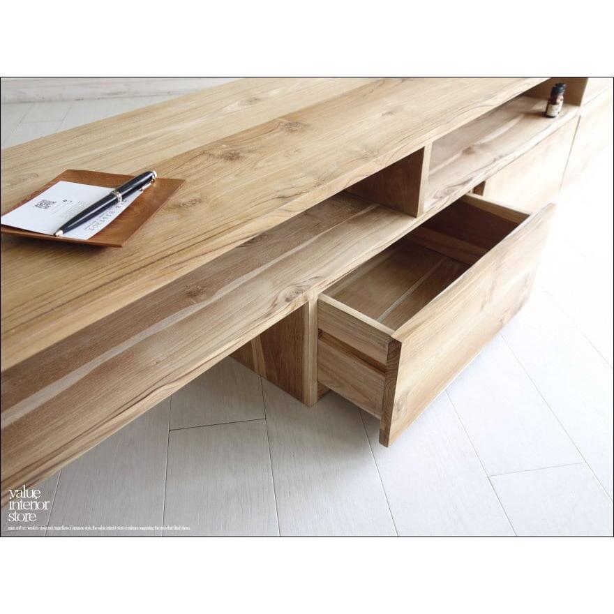 チーク無垢材 伸縮式テレビ台N ローボード 新品 テレビボード TVボード ナチュラル 天然木 手作り 素朴 和 総無垢 世界三大銘木 送料無料 |  | 07