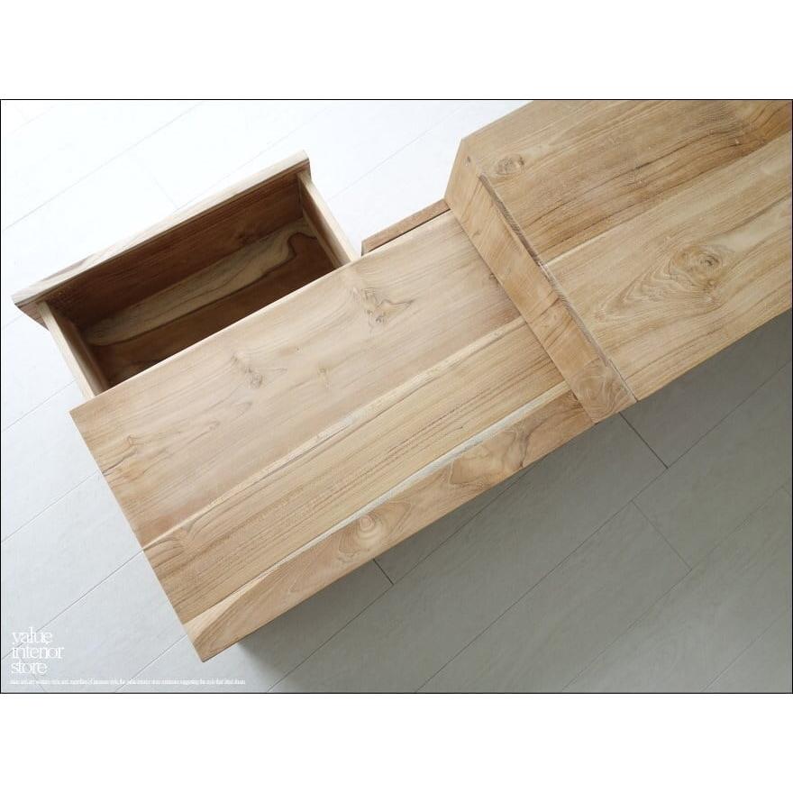 チーク無垢材 伸縮式テレビ台N ローボード 新品 テレビボード TVボード ナチュラル 天然木 手作り 素朴 和 総無垢 世界三大銘木 送料無料 |  | 08