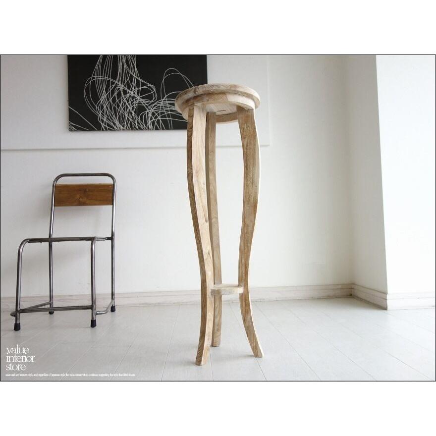 チーク総無垢 プランツスタンドWW アレンジメントスタンド 花台 フラワースタンド 飾り台 手作り 銘木 無垢 木製 高さ90cm |  | 06