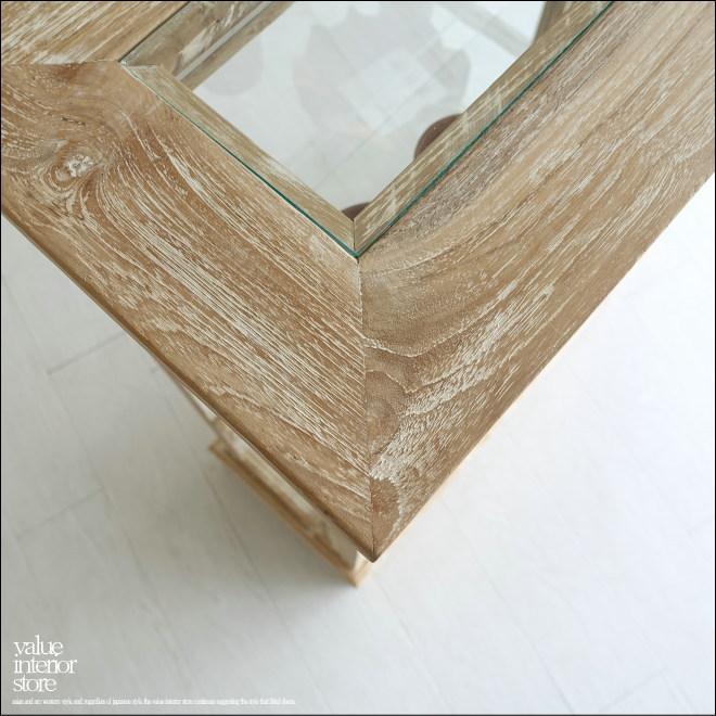 ガラスショーケースVitri/NW 陳列ケ−ス コレクションケース 飾り棚 ガラスケース 店舗什器 店舗家具 白 チーク無垢材 |  | 01