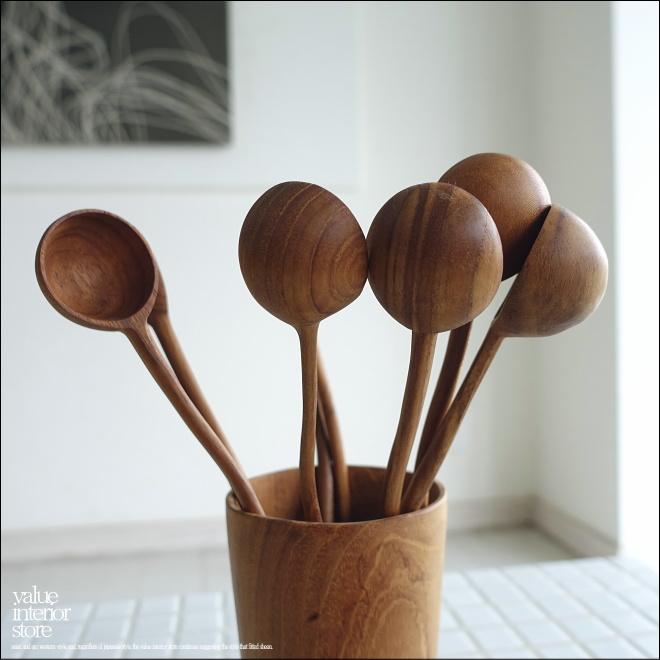 チーク無垢材 ウェーブスプーン マドラー 木製カトラリー ロングスプーン 調味料スプーン ナチュラル 天然木 素朴 L約22.5cm |  | 05