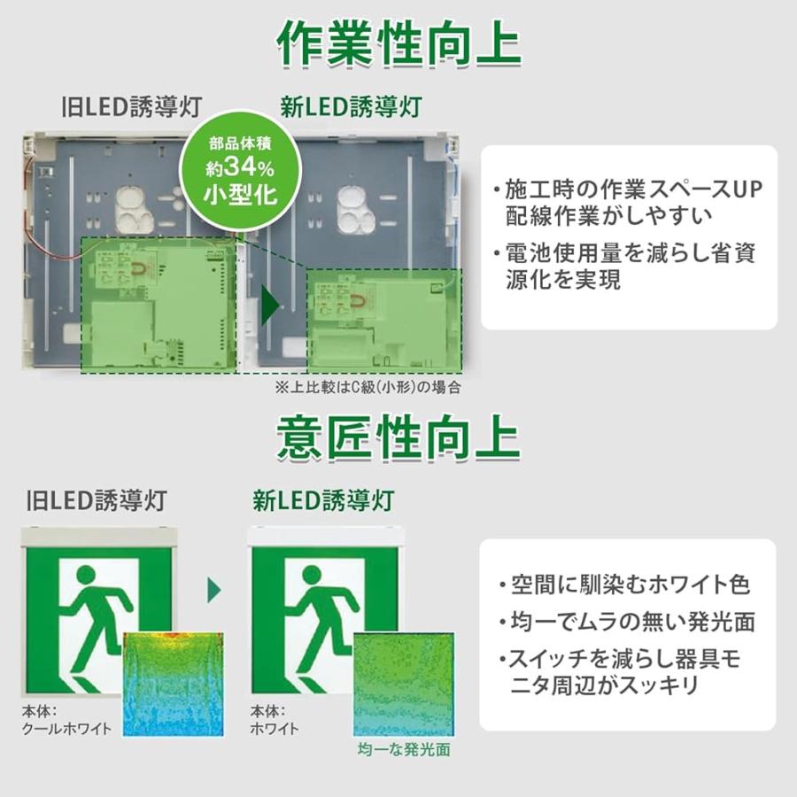 パナソニック(Panasonic)LED誘導灯 一般形 (壁・天井直付:吊下型