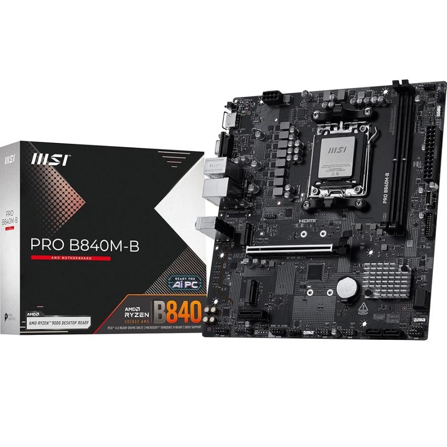 MSI PRO B840M-B マザーボード AMD B840 AM5 MicroATX 9000 8000 7000