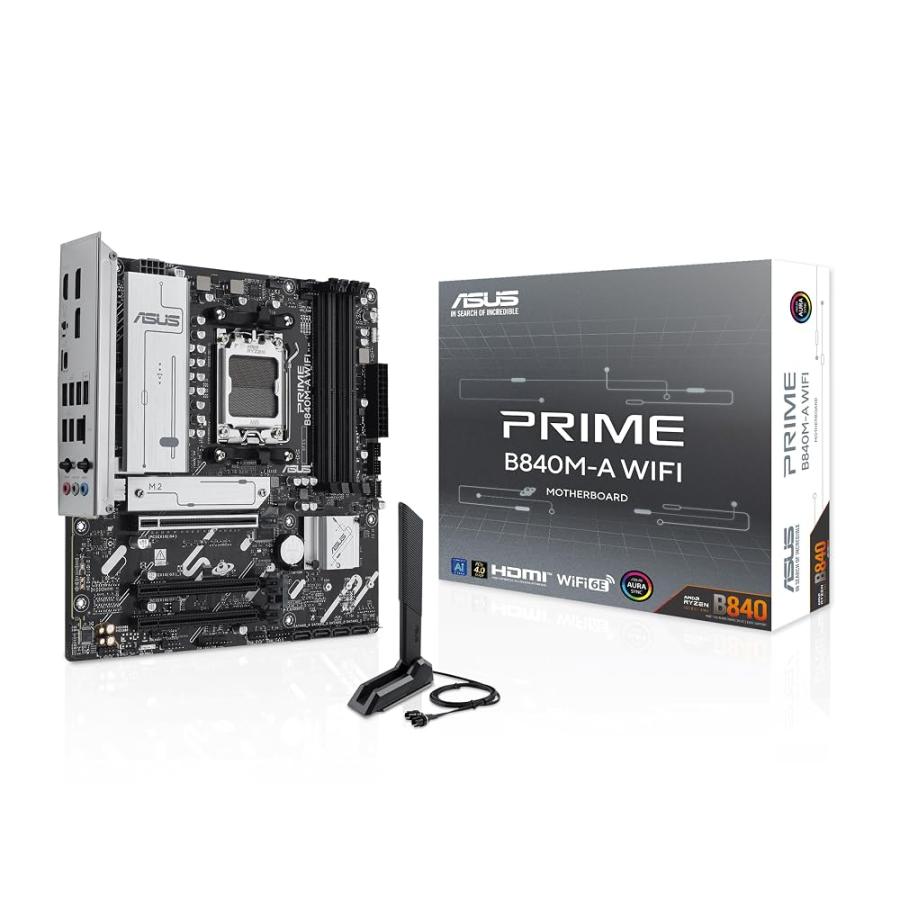 ASUS PRIME B840M-A WIFI-CSM AMD AM5 B840 mATX マザーボード 自作 PC 