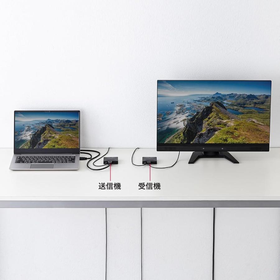 サンワサプライ ワイヤレスHDMIエクステンダー（最大60m延長・セット