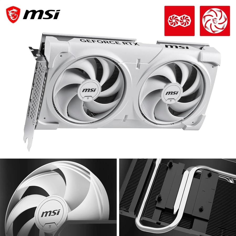 MSI GeForce RTX 5060 Ti 8G VENTUS 2X OC WHITE PLUS グラフィックス