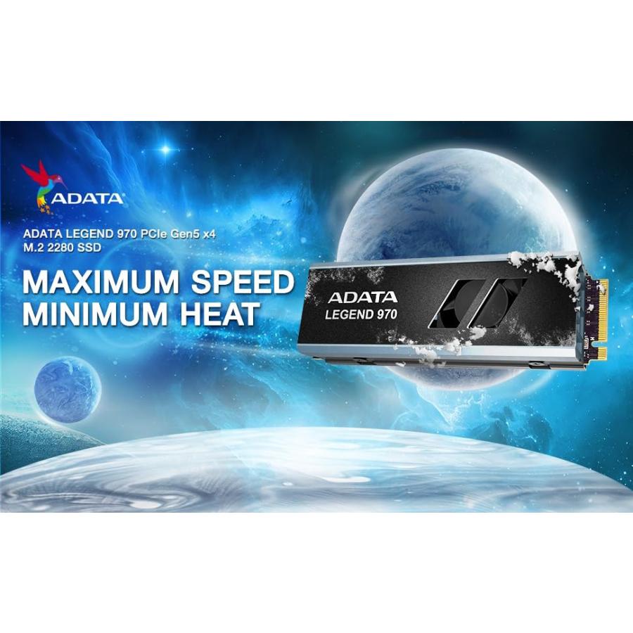 ADATA 2TB Legend 970 PCIe Gen5 x4 M.2 2280 ソリッドステートドライブの画像
