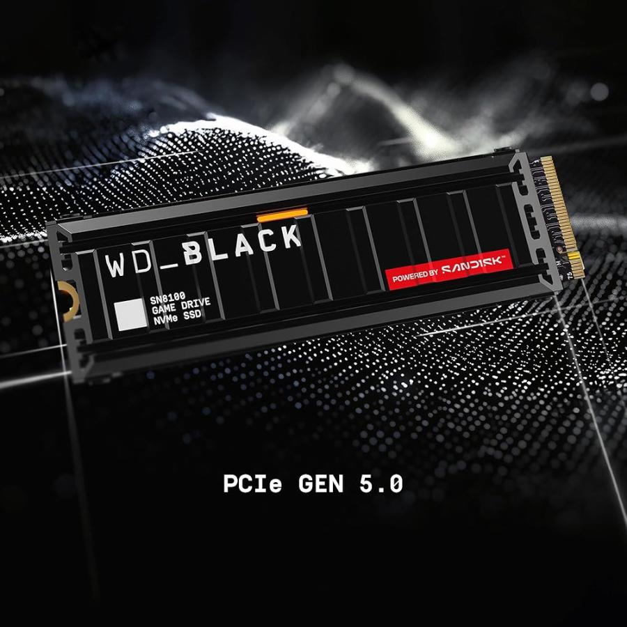WD_BLACK 1TB SN8100 NVMe 内蔵ゲーミングSSD ソリッドステートドライブ ヒートシンク付き - Gen 5 PCIe 5.0x4 M.2 2280 最大14,900MB/秒 - WDS100T1XHM_3