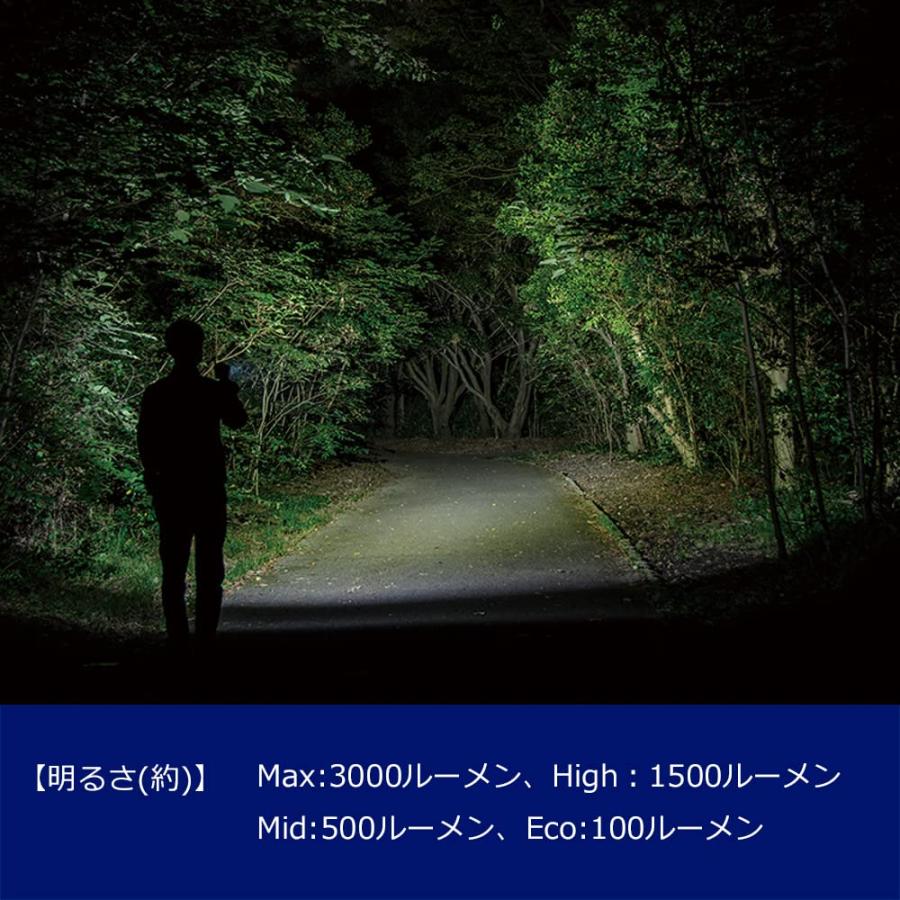 GENTOS 3000ルーメン　送料込み GENTOS(ジェントス) LED 懐中電灯 USB充電式 【明るさ3000ルーメン
