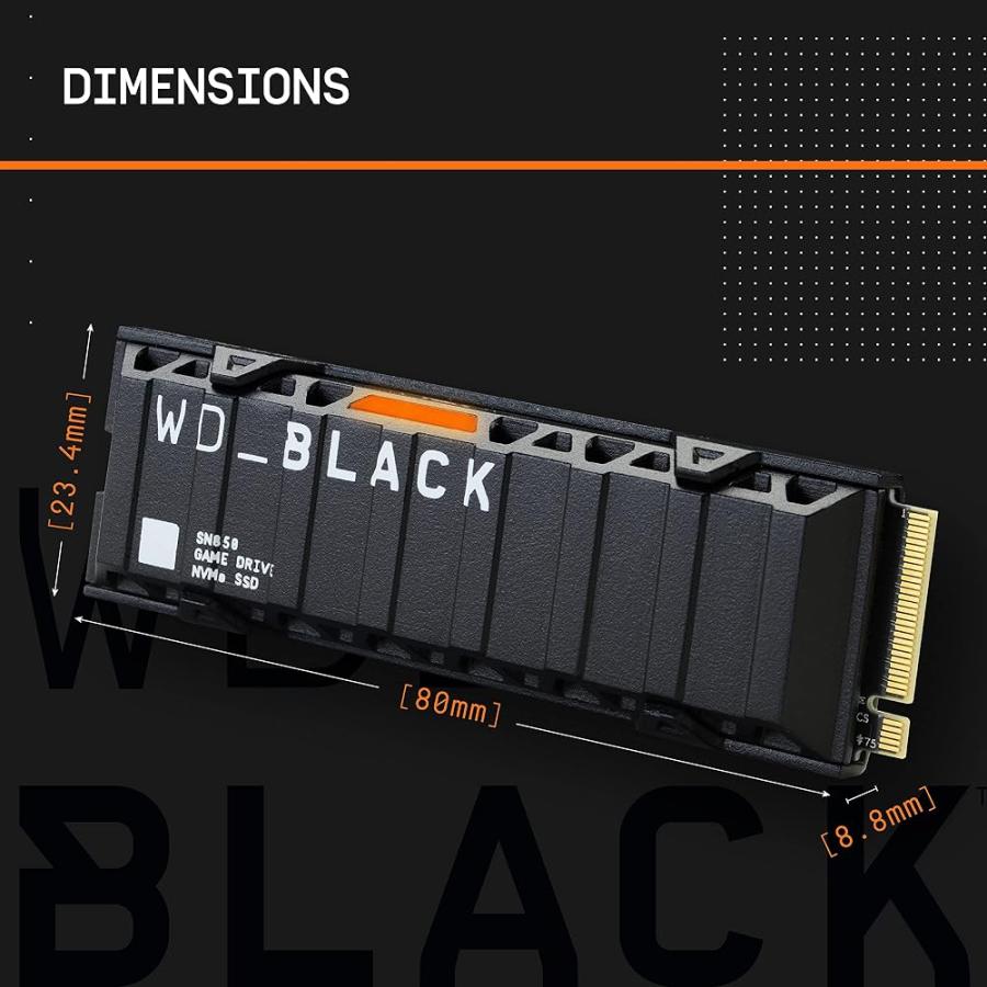 WD_BLACK 500GB SN850 NVMe 内蔵型ゲーミングSSD ヒートシンク付き