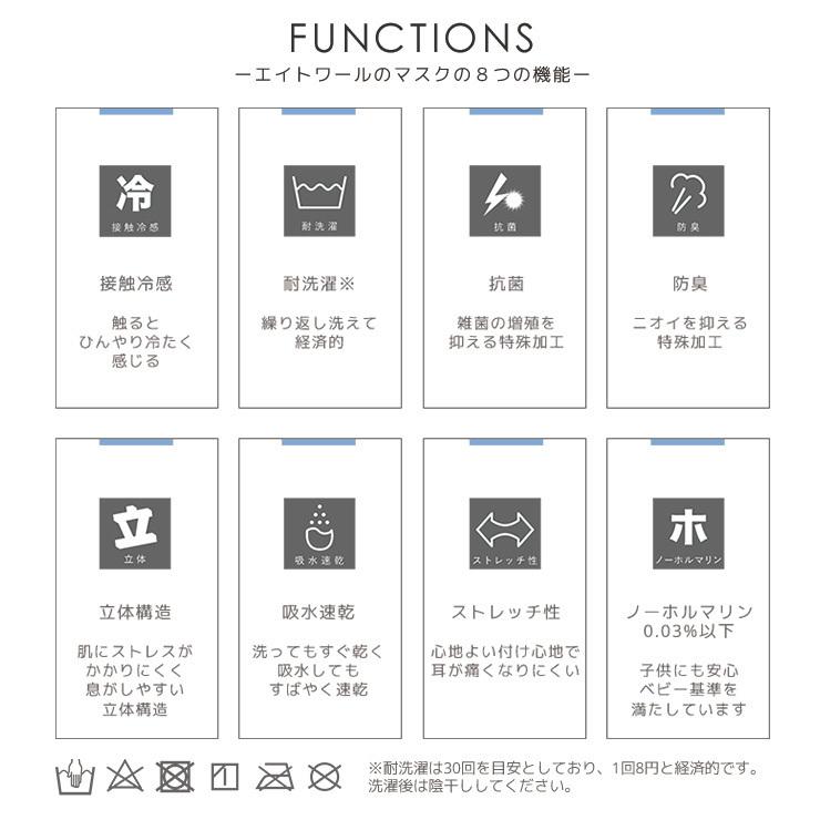 マスク 冷感 洗える 立体 EITORE エイトワール グレー ラージサイズ L