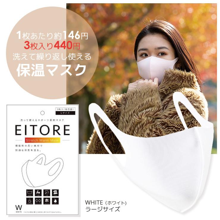 マスク 立体 個包装 保温 EITORE エイトワール ホワイト ラージサイズ