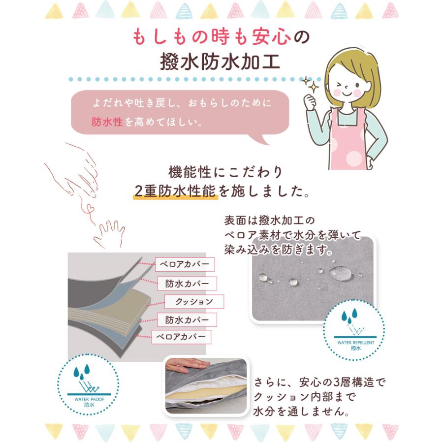 BabyGoo ベッドガード クッション 赤ちゃん 安心の高さ30cm 超安定5点