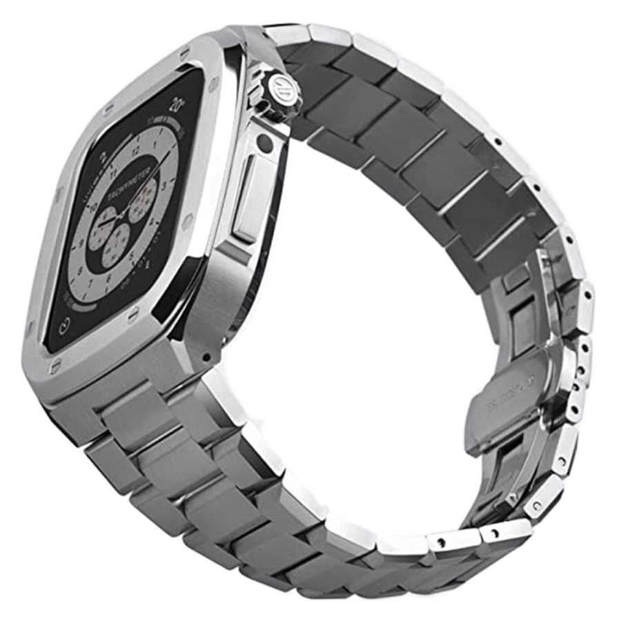 アップルウォッチ バンド Apple Watch ベルト 44mm For 6/5/4/SE Silver