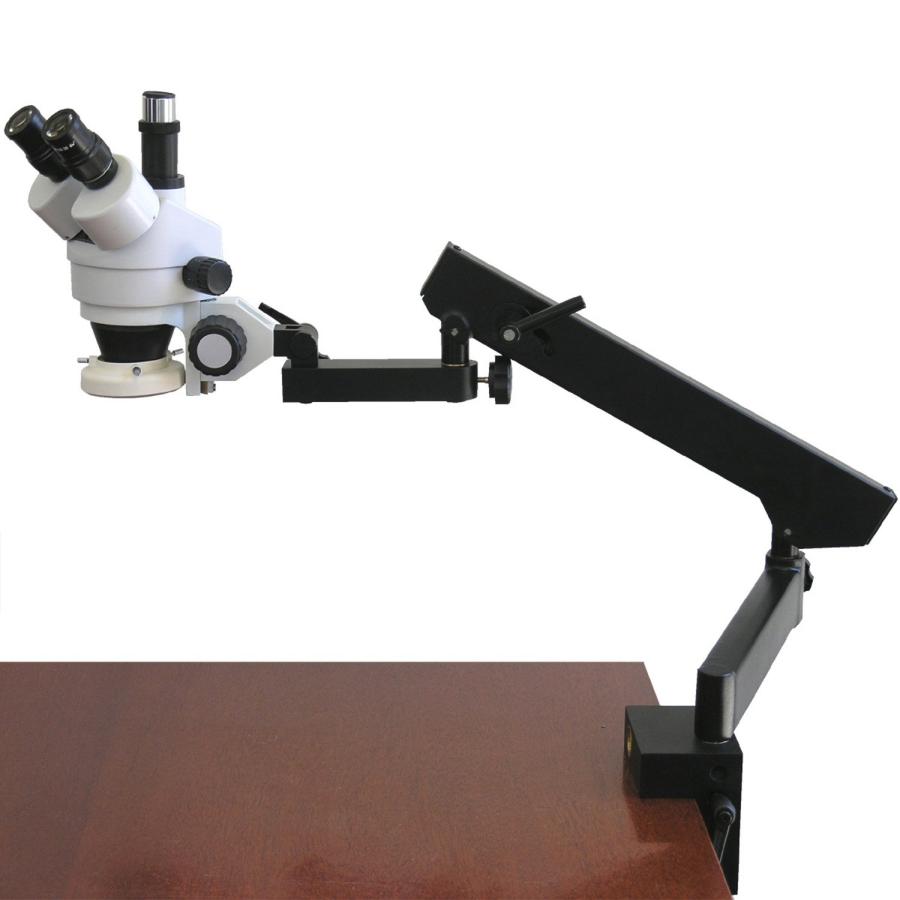 最安 AmScope 3.5倍-90X三眼鏡咬合ズーム顕微鏡+リングライト 顕微鏡