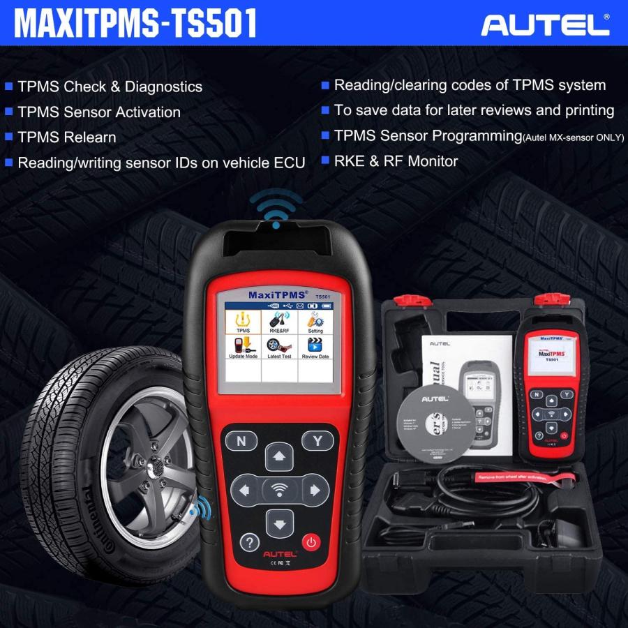 Autel MaxiTPMS TS501 TPMSサービスタイヤ空気圧ツールカー診断ツール 