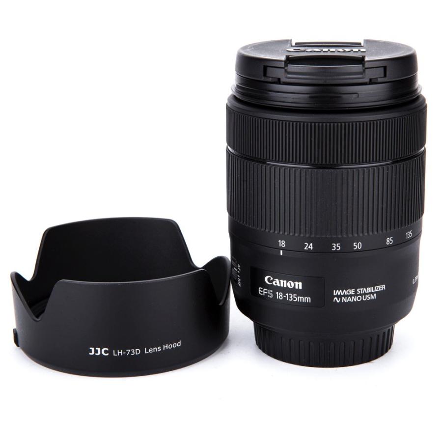 JJC 可逆式 レンズフード Canon EW-73D 互換 EF-S 18-135mm F3.5-5.6 IS USM ＆ RF 24-105mm F4-7.1 IS STM レンズ 用 Canon EOS R6 R5 RP R Ra に対応｜valueselection｜03
