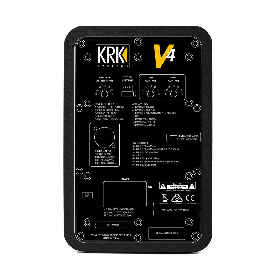 KRK V4 スタジオモニタースピーカー KRK 【平行輸入品】KRK スタジオモニター V4 S4 スタジオ