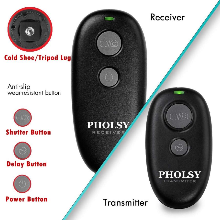 PHOLSY ワイヤレス リモコン レリーズ リモートコントローラー