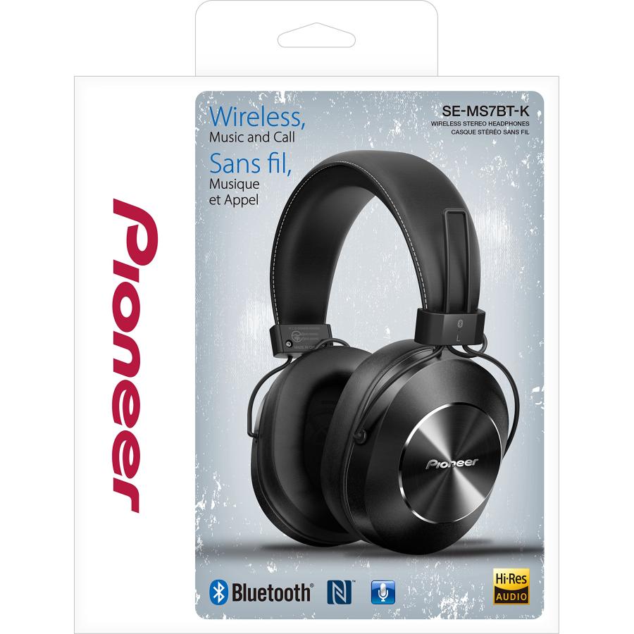 Pioneer パイオニア bluetoothヘッドホン SE-MS7BT-K se-ms7bt - 密閉