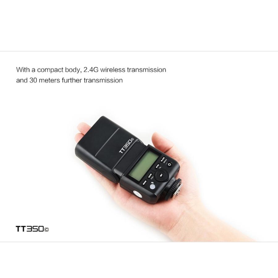 GODOX Mini TT350C TTL HSS 最大 1/8000s 2.4G ワイヤレス X システムフラッシュ Canonカメラ用 5D Mark III 80D 7D 760D 60D 600D 30D 100D 1100D デジタルXな｜valueselection｜03