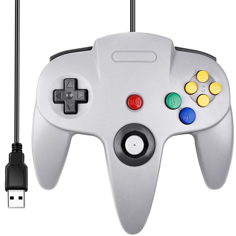 Classic N64 Controller, SAFFUN N64 Wired USB PC Game pad Joystick, N64 Bit USB Wired Game Stick Joy Controller for Windows PC MAC Linux Raspberry 通販 - Yahoo!ショッピング