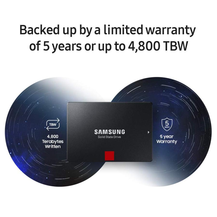 Samsung 860 PRO 1TB 2.5 SATA III Internal SSD (MZ-76P1T0BW) :B078211KCN:バリューセレクション 通販 - Yahoo!ショッピング