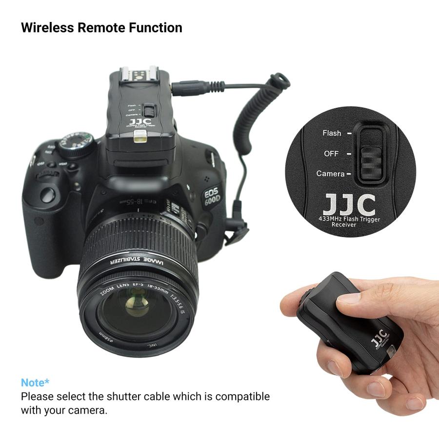 JJC 3-in-1 Wireless Flash Trigger ＆ Shutter Remote Control with Two Receivers Kit for Nikon D850 D500 D5 D810 D810A D800 D700 D4s D4 D3 D3s D3X and O｜valueselection｜03