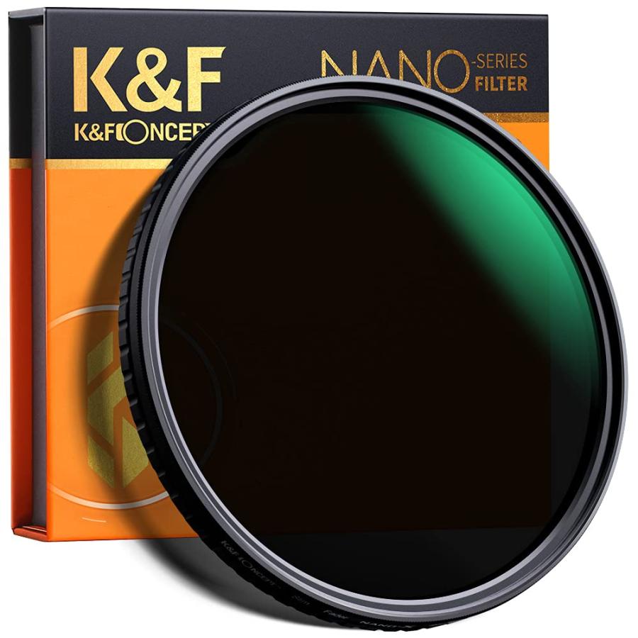 肌触りがいい K&F Concept 28層ナノ 低い反射率 HD 日本製AGC光学ガラス X状ムラ無し マグネット可変NDフィルターND2-ND32 67mm レンズフィルター本体