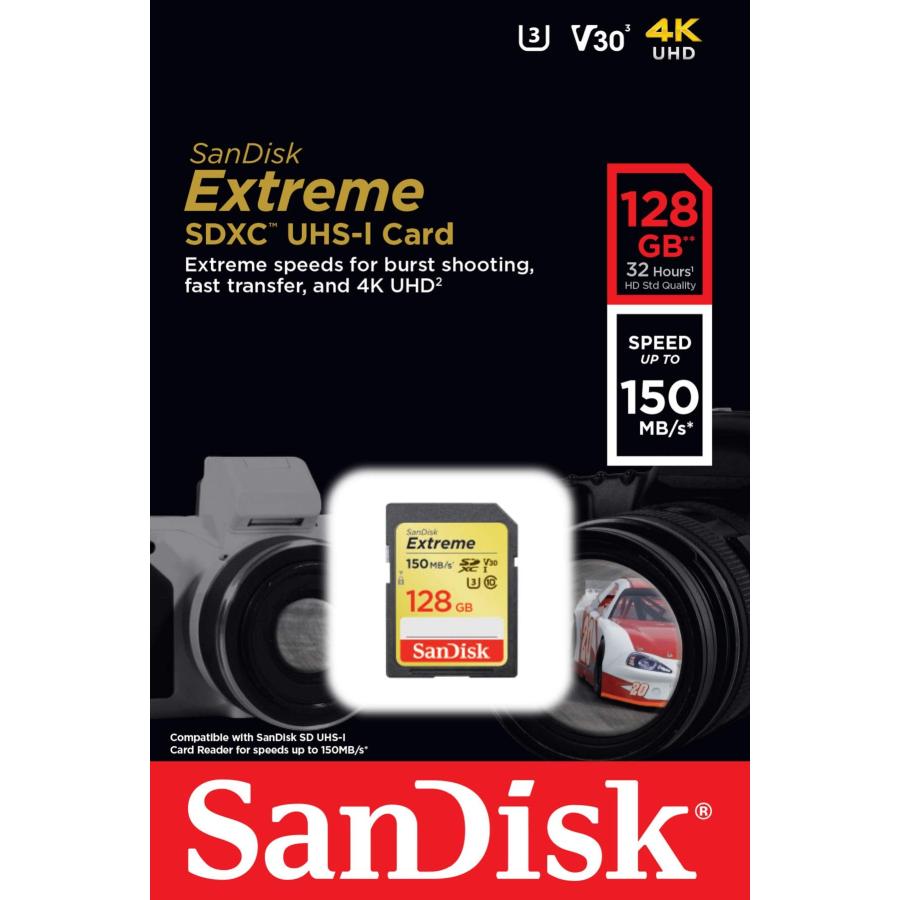 SanDisk 128GB Extreme UHS-I SDXC SDSDXV5-128G サンディスク 海外パッケージ品｜valueselection｜04