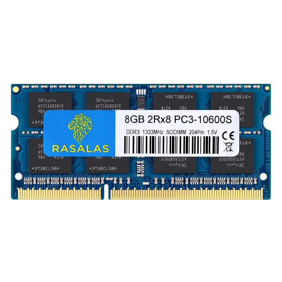 Rasalas メモリ 8GB PC3 10600S DDR3 1333MHZ 1.5V CL9 DDR3 Ram 2RX8 PC3 204ピン  DDR3 SODIMM ノートパソコン RAMモジュールチップ :B07N5ZYRSW:バリューセレクション - 通販 - Yahoo!ショッピング