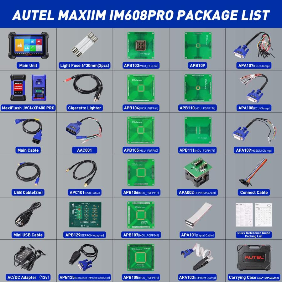 Autel MaxiM IM608Pro キーフォブプログラミングツール、 2022IM608のアップグレード、[XP400Pro、IMKPAキット、G-BOX2およびAPB112、1316ドル相当]、双方向、EC