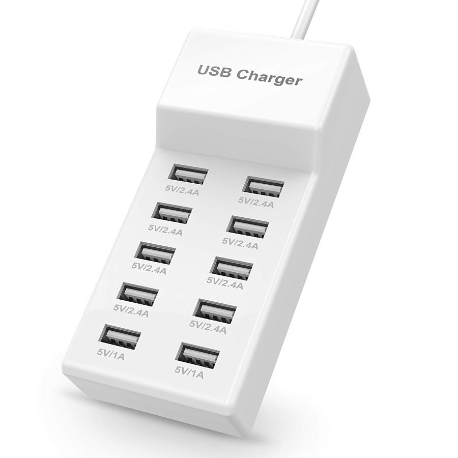 [定休日以外毎日出荷中] Detect Auto Charging Rapid with Station Charging USB Charger USB Technology Multi for Ports USB Smart Family-Sized 10-Port Guaranteed Safety ヘッドホンアクセサリー