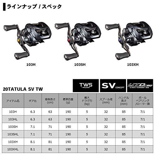 SV TW 103XHL 0 ベイトリール タトゥーラ DAIWA DAIWAダイワ『20 公式