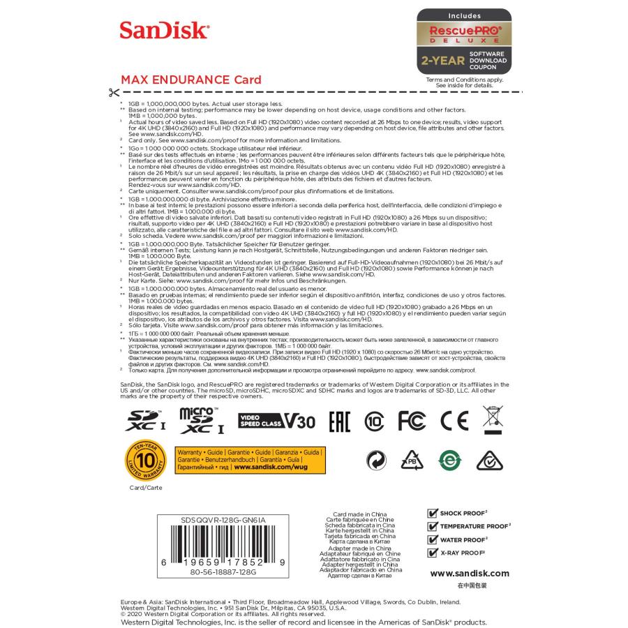 SanDisk マイクロSDカード SDSQQVR-128G-GN6IA  ブラック｜valueselection｜06