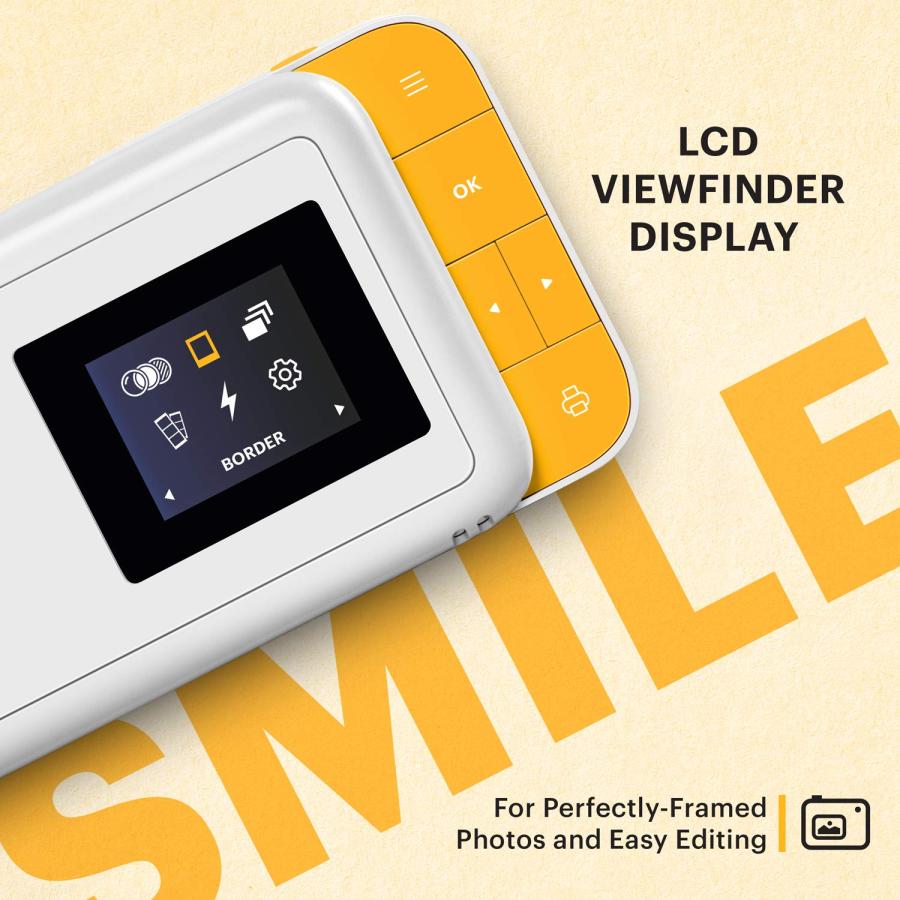 KODAK Smile Instant Print Digital Camera (White/Yellow) Watch Bundle｜valueselection｜05