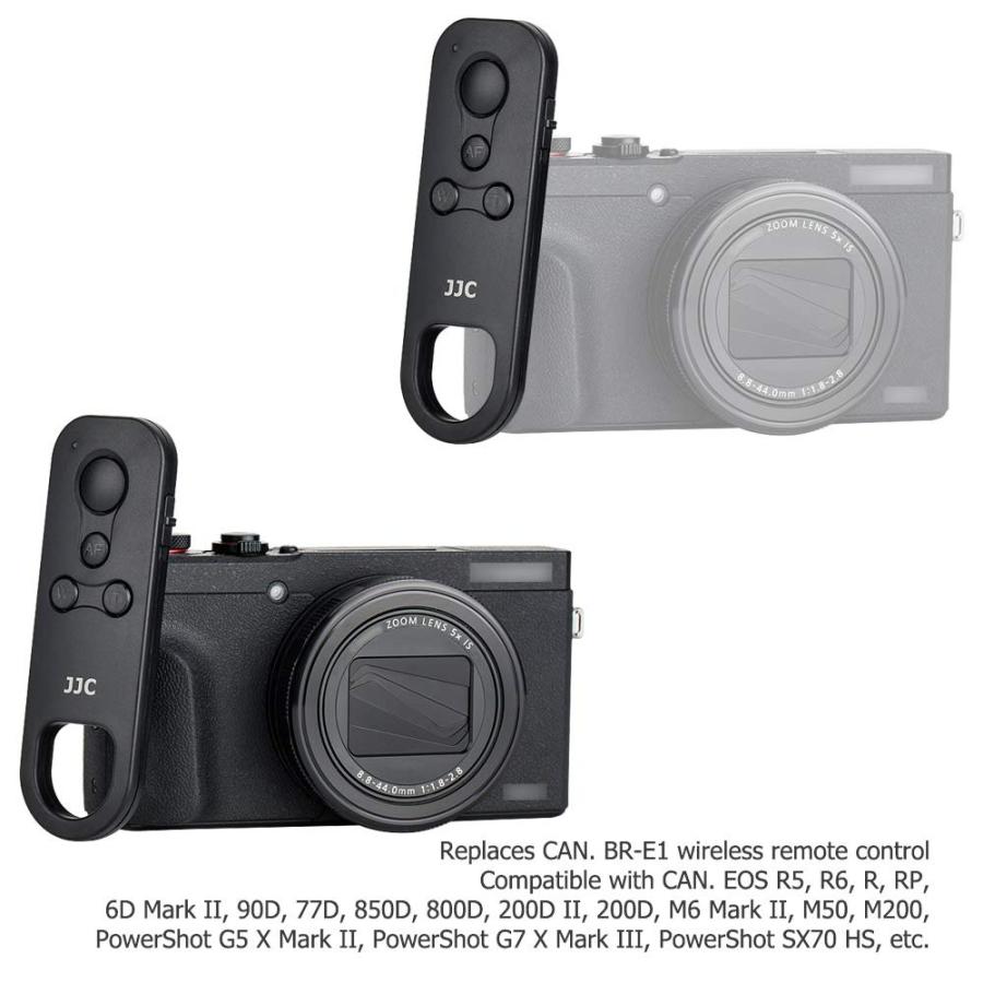 JJC Wireless Bluetooth Remote Control Replace Canon BR-E1 for Canon EOS R100 R50 R10 R8 R7 R6 Mark II R6 R5 M50 M6 Mark II M200 6D Mark II Reble T8i T｜valueselection｜02