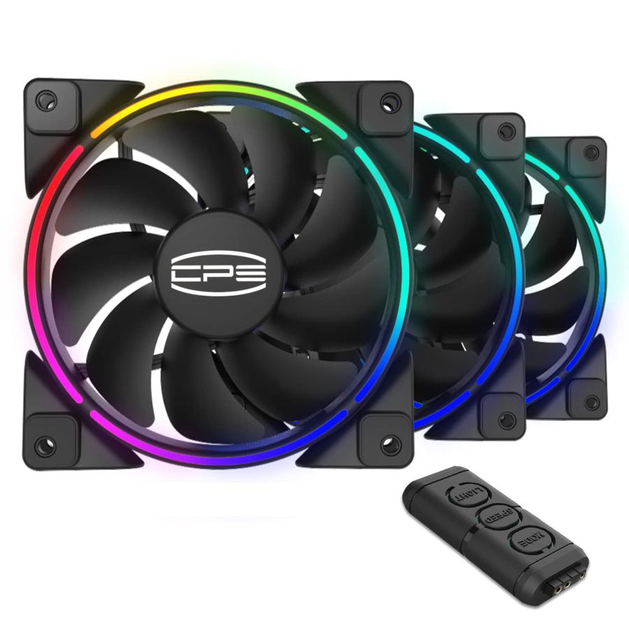 CP3 RGB Fans 120mm 3 Pack Addressable PC Case Fans Dual Lighting Quiet Computer Fan with Aura Sync, PWM PC Fan for Computer Case ＆ Li :B08G1MHRVN:バリューセレクション - 通販 -